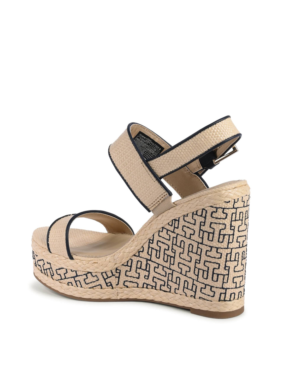 Tommy Hilfiger - Sandalias de cuña para mujer, color beige, FW0FW080520F4