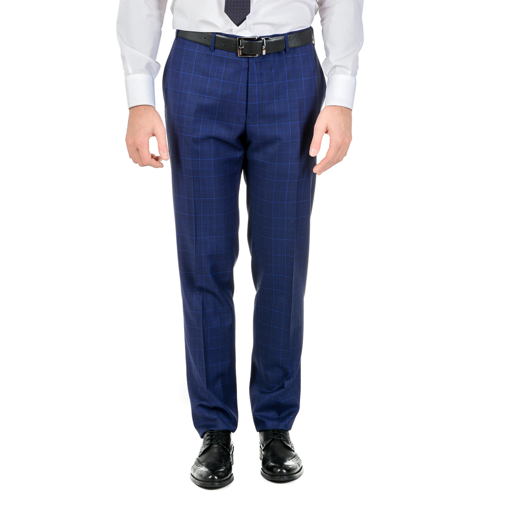 Canali Mens Suit Long Sleeves Blue Impeccabile