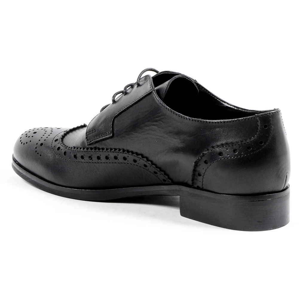 V 1969 Italia Zapato Brogue para Mujer Negro SULLY