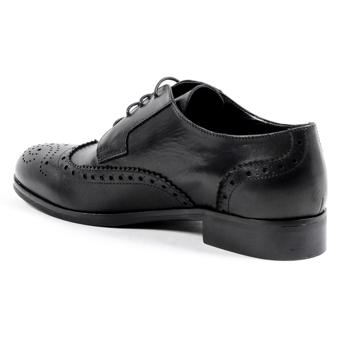 V 1969 Italia Zapato Brogue para Mujer Negro SULLY