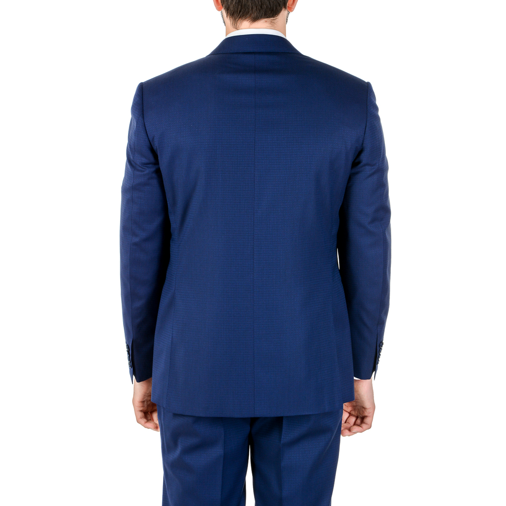 Canali Mens Suit Long Sleeves Blue Travel Natural Comfort