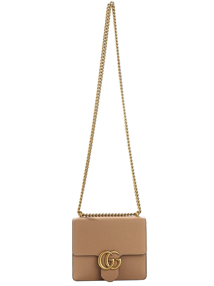 Bolso de hombro de piel GG Marmont