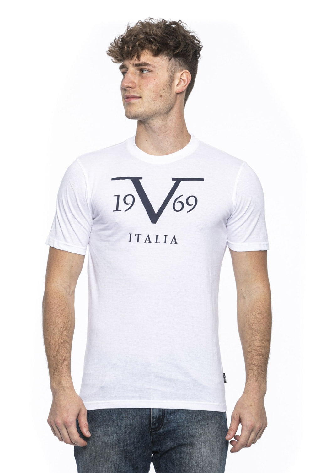 Camiseta Italia para hombre 19V69 Blanca RAYAN WHITE