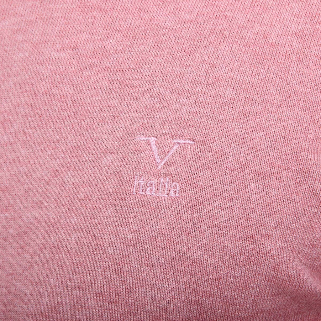 Suéter V 1969 Italia para hombre, manga larga, cuello redondo