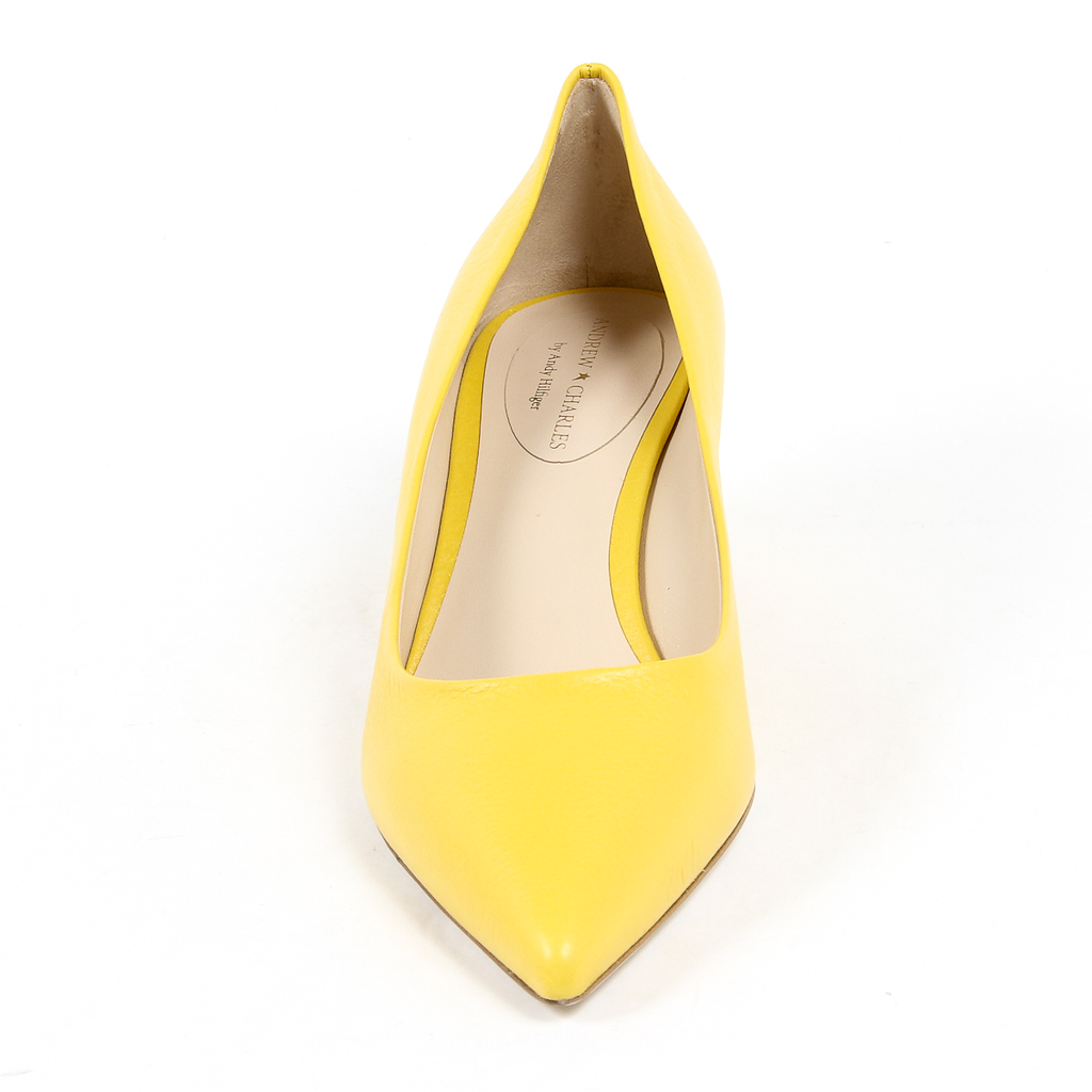 Andrew Charles Womens Pump Yellow EVA