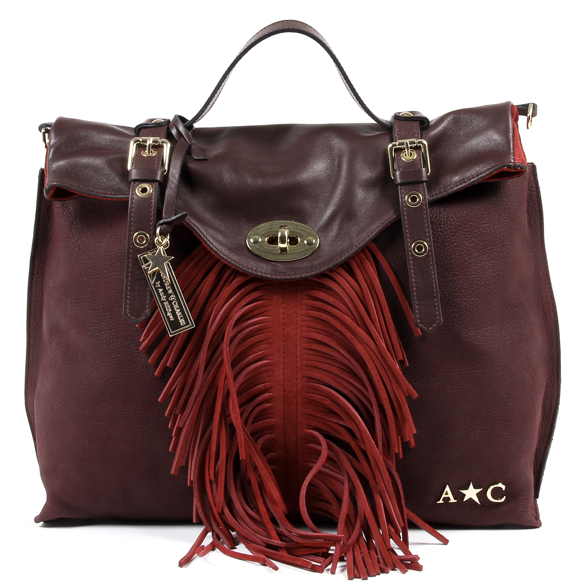 Bolso de mano para mujer Andrew Charles Burdeos LUCY
