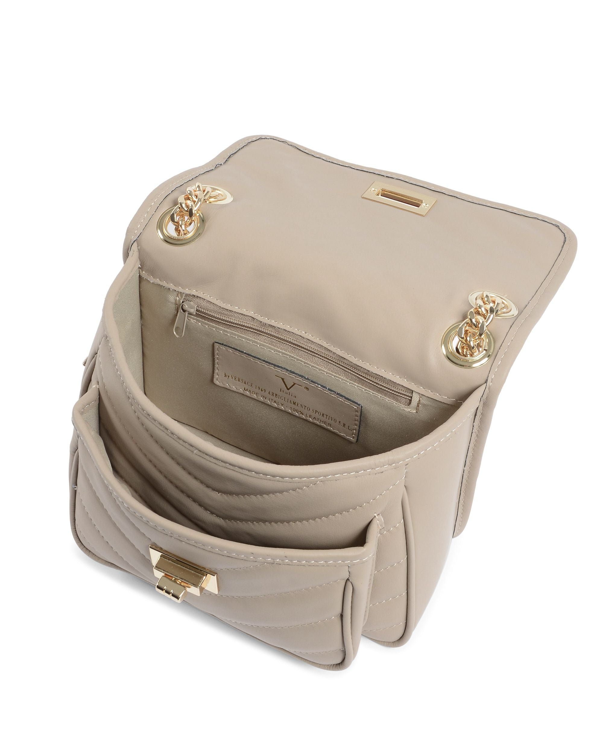 Bolso de mano para mujer V Italia Beige 10507 SAUVAGE MARMO