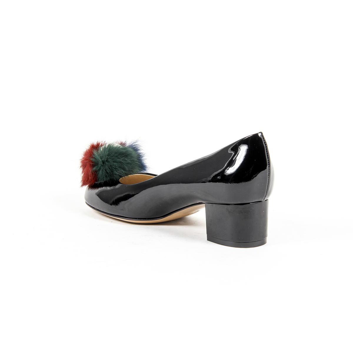 Zapatos de salón para mujer V 1969 Italia 312350 VER NERO-L. BORD-BLU-VERDE