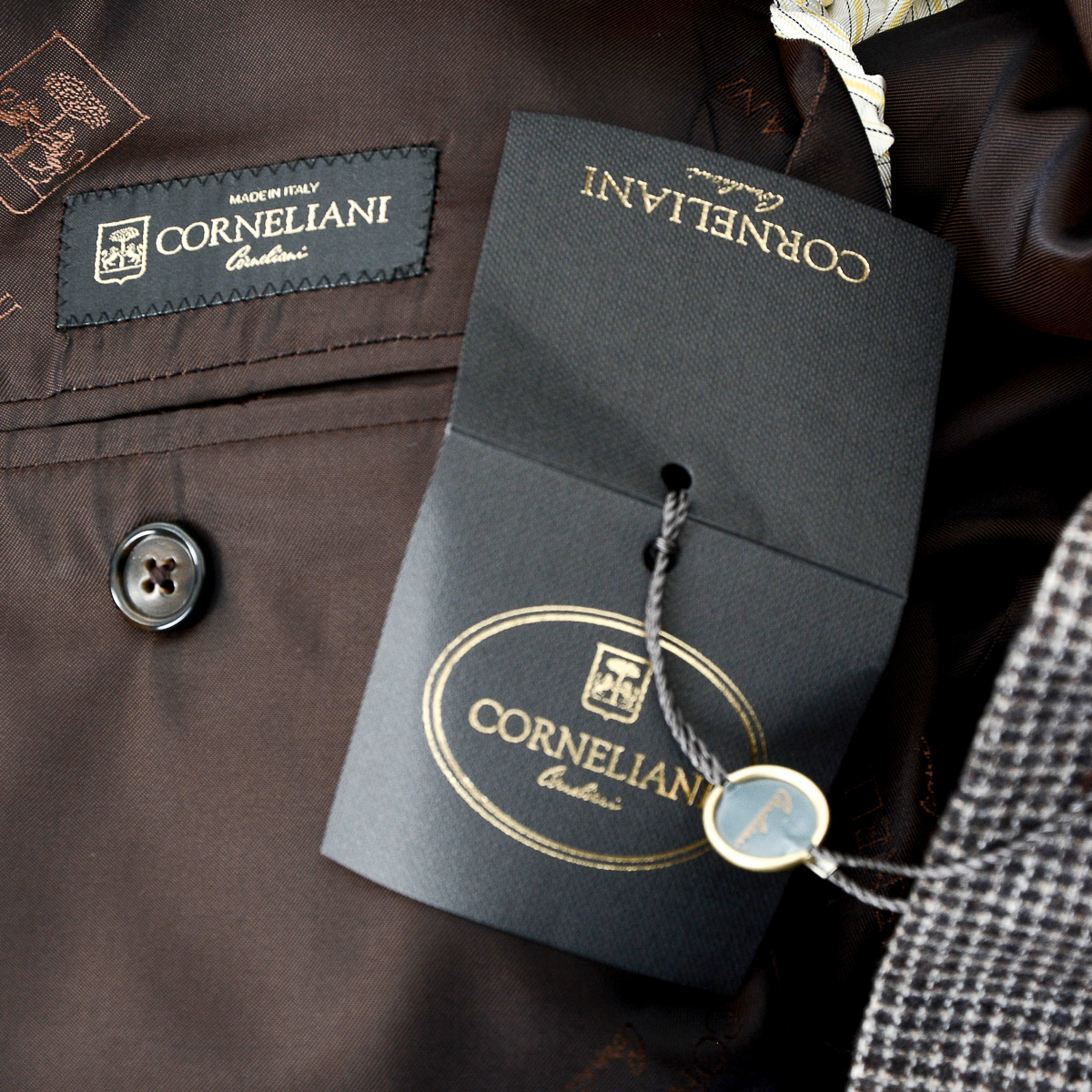 Corneliani Mens Jacket Long Sleeves Grey