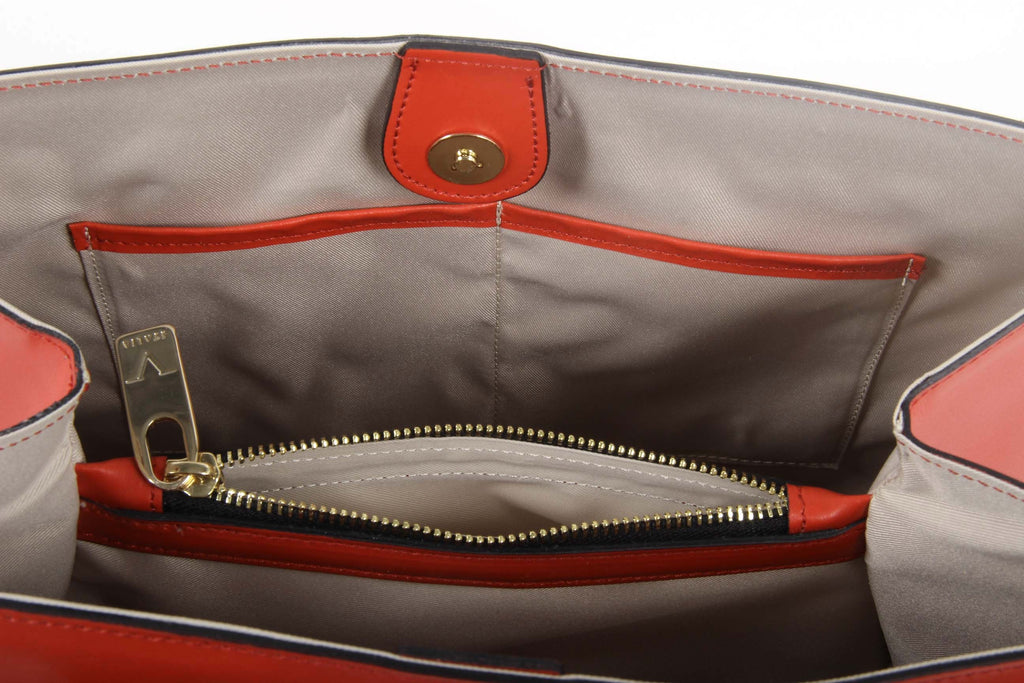 Bolso de mano para mujer V 1969 Italia G550-52 RUGA CARMINIO