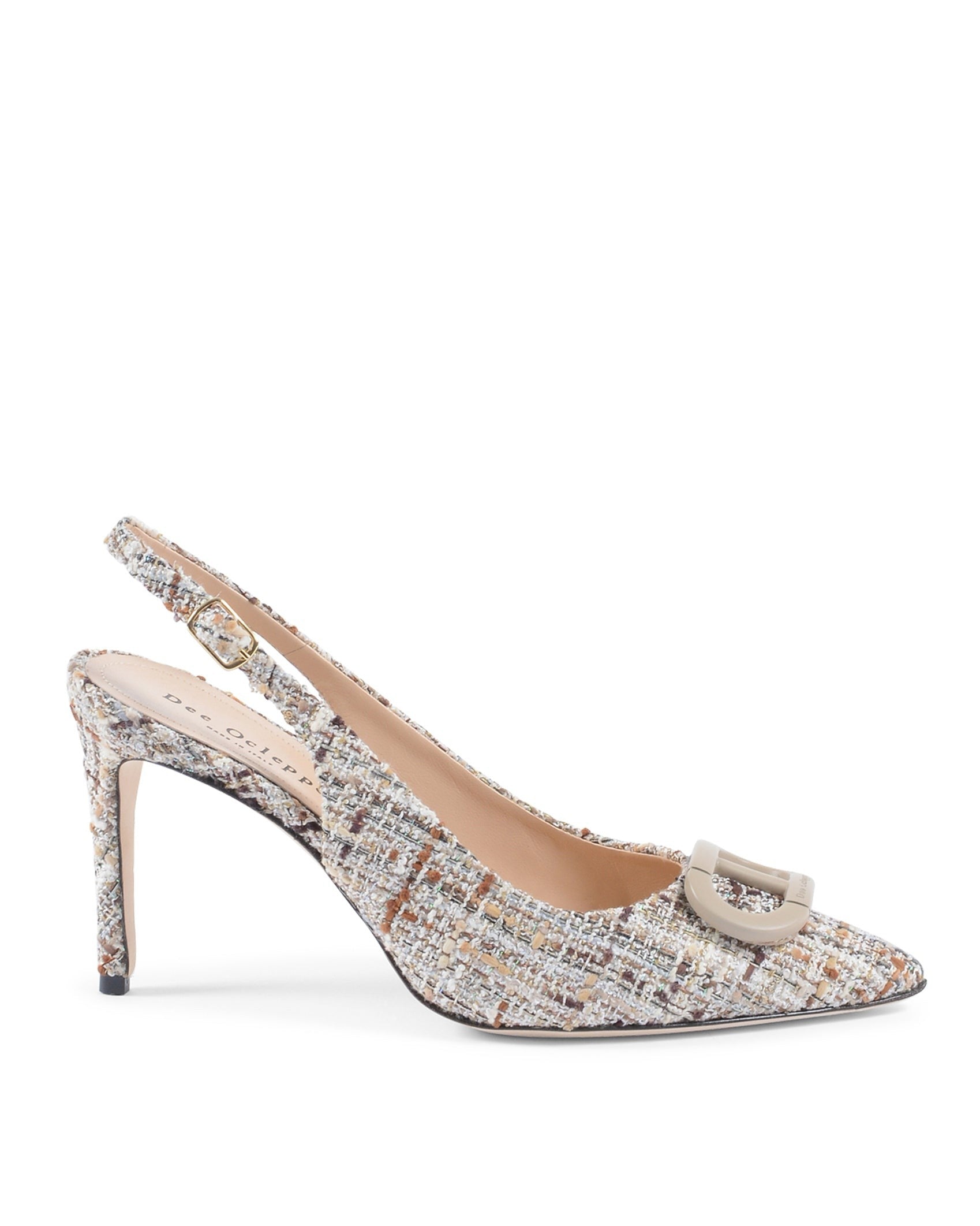 Slinky Boucle Slingback - Marrón