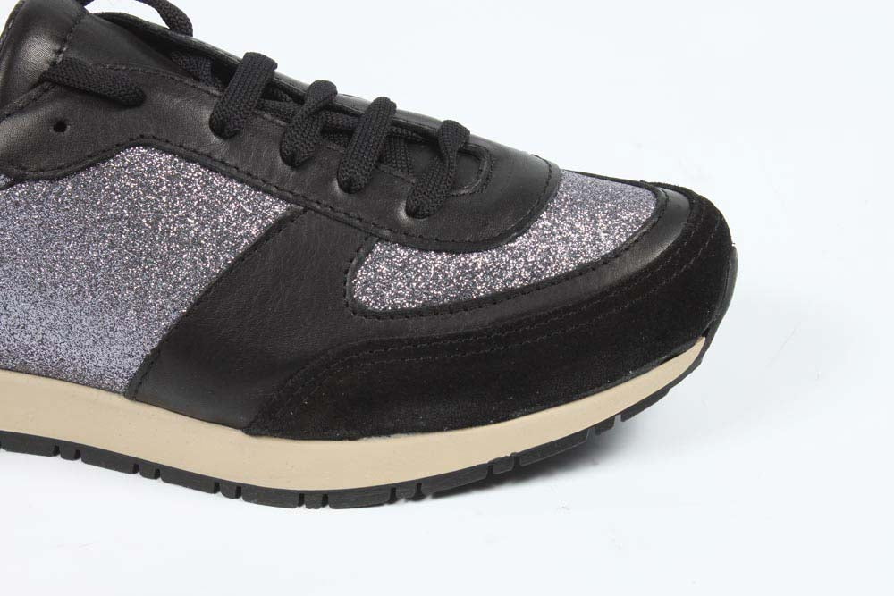 V 1969 Italia Zapatilla Mujer 602 GLITTER CANNA FUCILE VITELLO NERO
