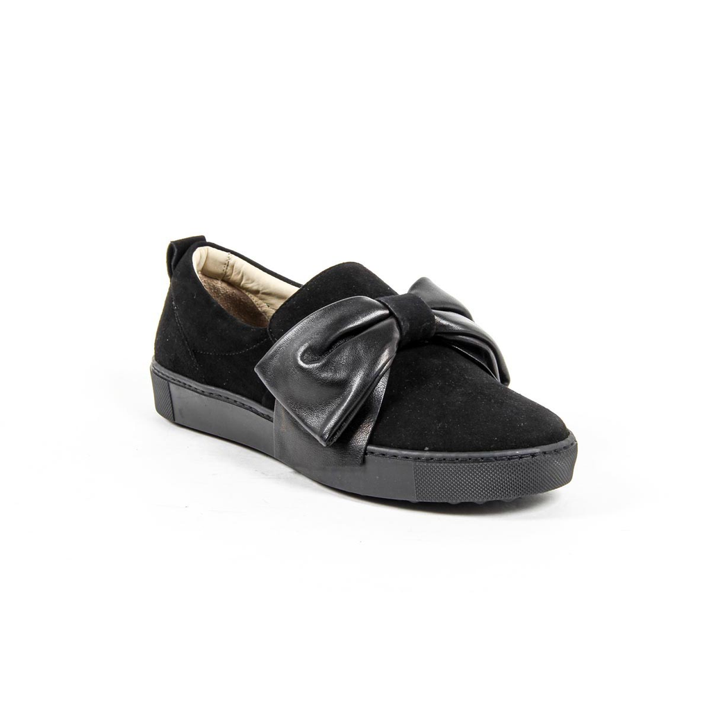 V 1969 Italia Zapatillas sin cordones para mujer 302076 CAMOSCIO NERO/NAPPA NERO