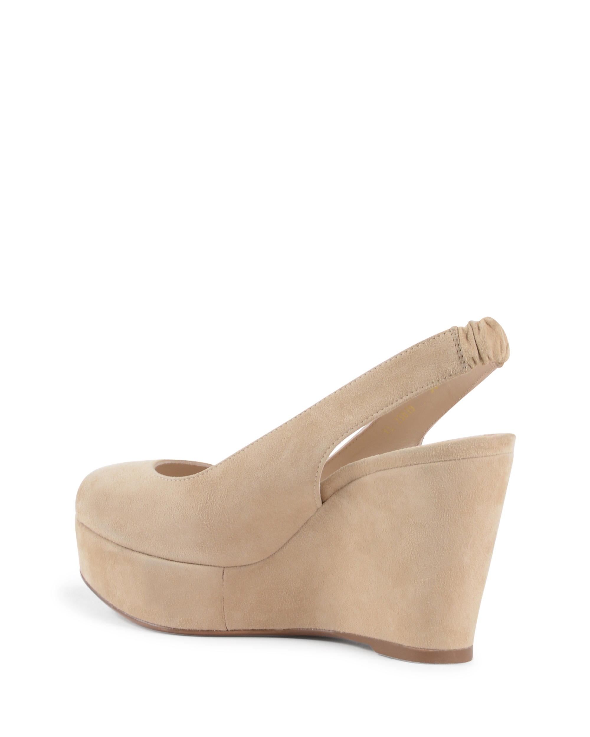 Stuart Weitzman Sandalia de cuña para mujer Beige HAMPTON
