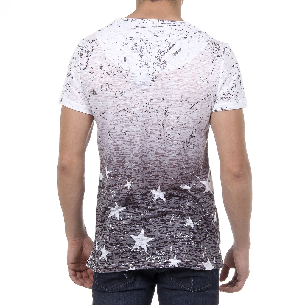 V 1969 Italia Mens T-shirt Short Sleeves Round Neck Multicolor DAVID