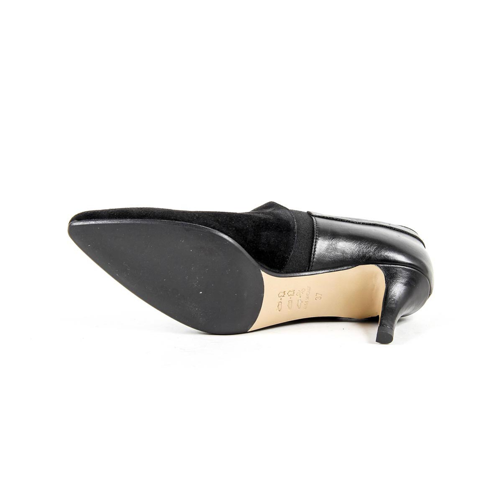 Zapato de tacón mujer V 1969 Italia KATE CAMOSCIO NERO