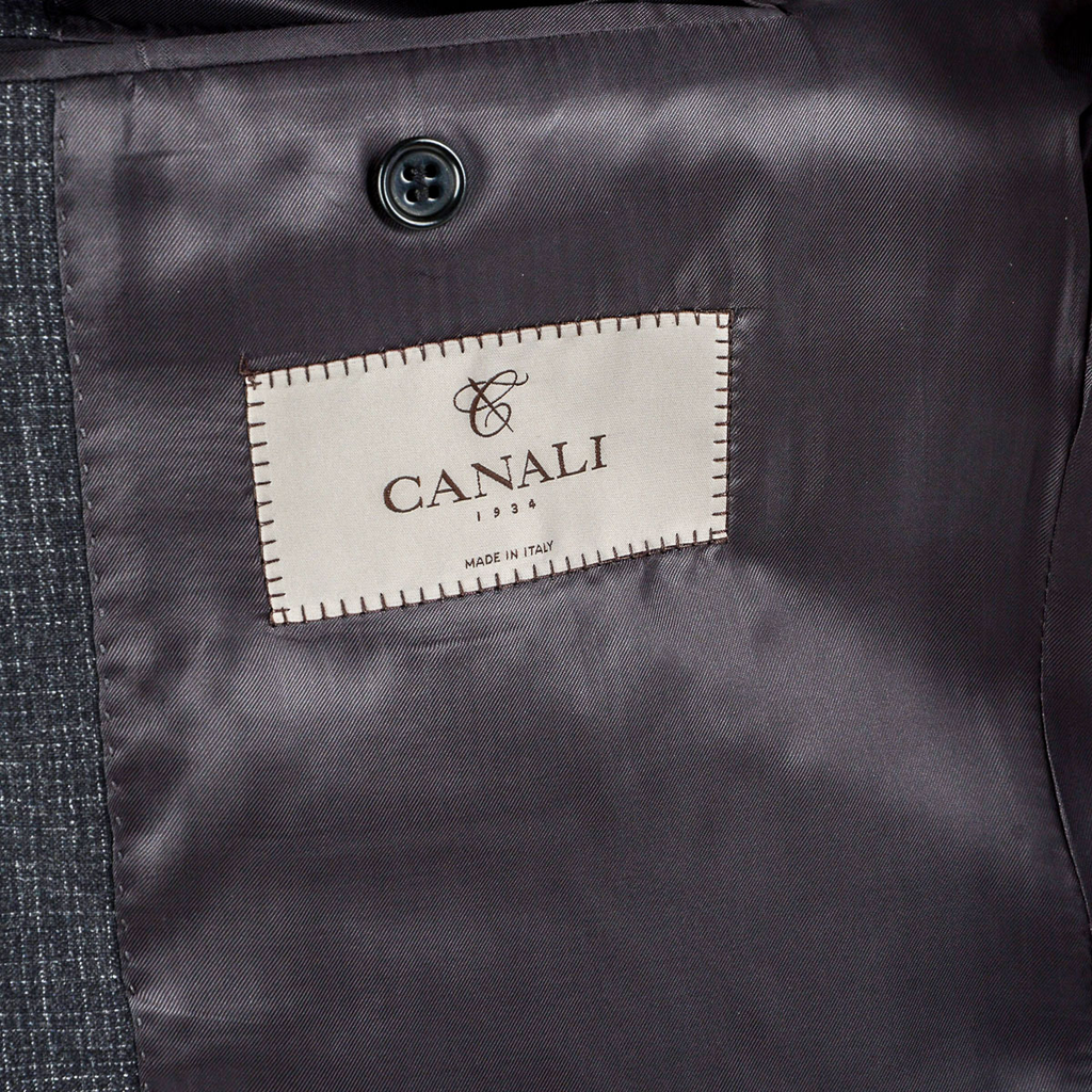 Canali Mens Suit Long Sleeves Dark Grey