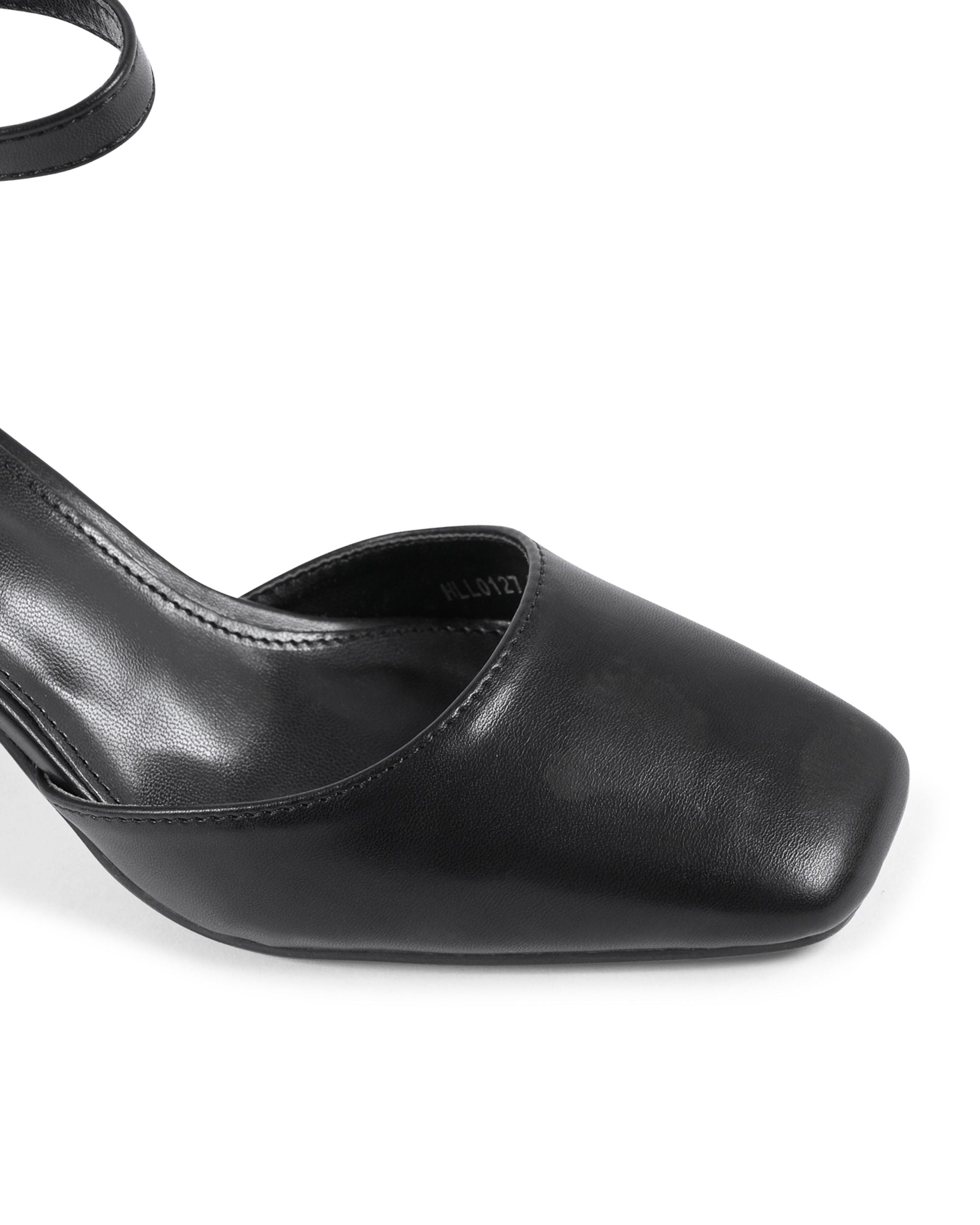 19V69 Italia - Zapatos de salón con tira al tobillo para mujer, color negro, HLL0127 NERO