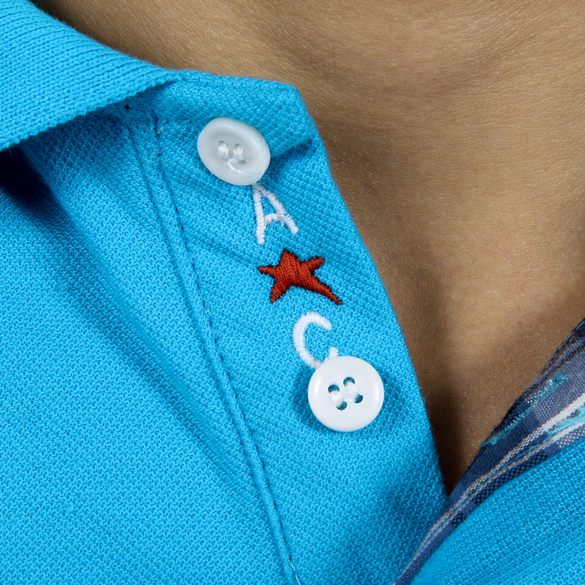 Polo Andrew Charles para hombre de manga corta azul claro SEMELO