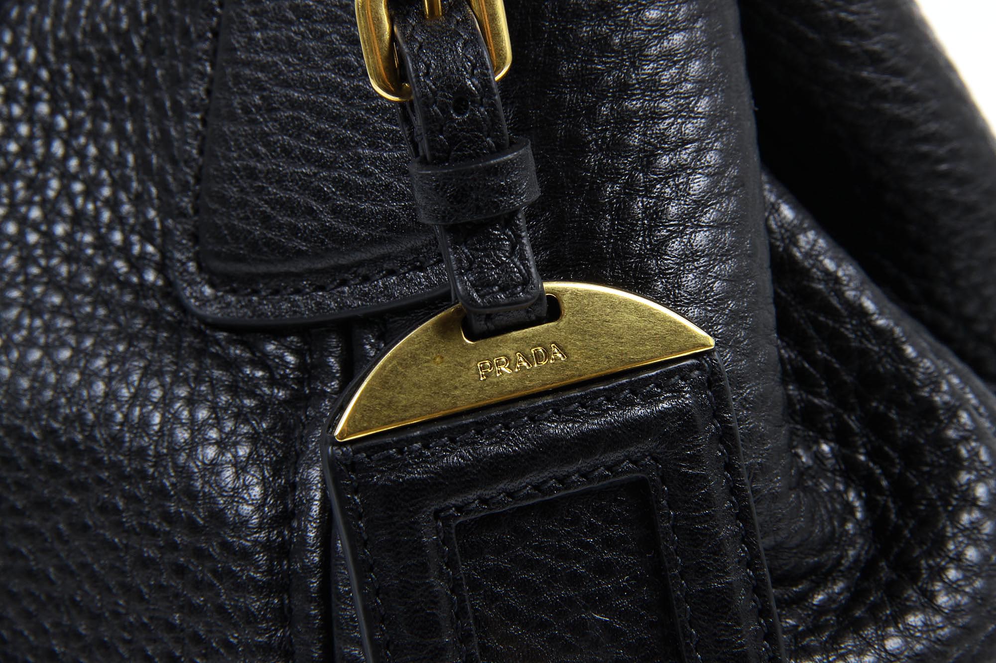 Bolso tote hobo Prada BN2534 Nero Vitello Daino