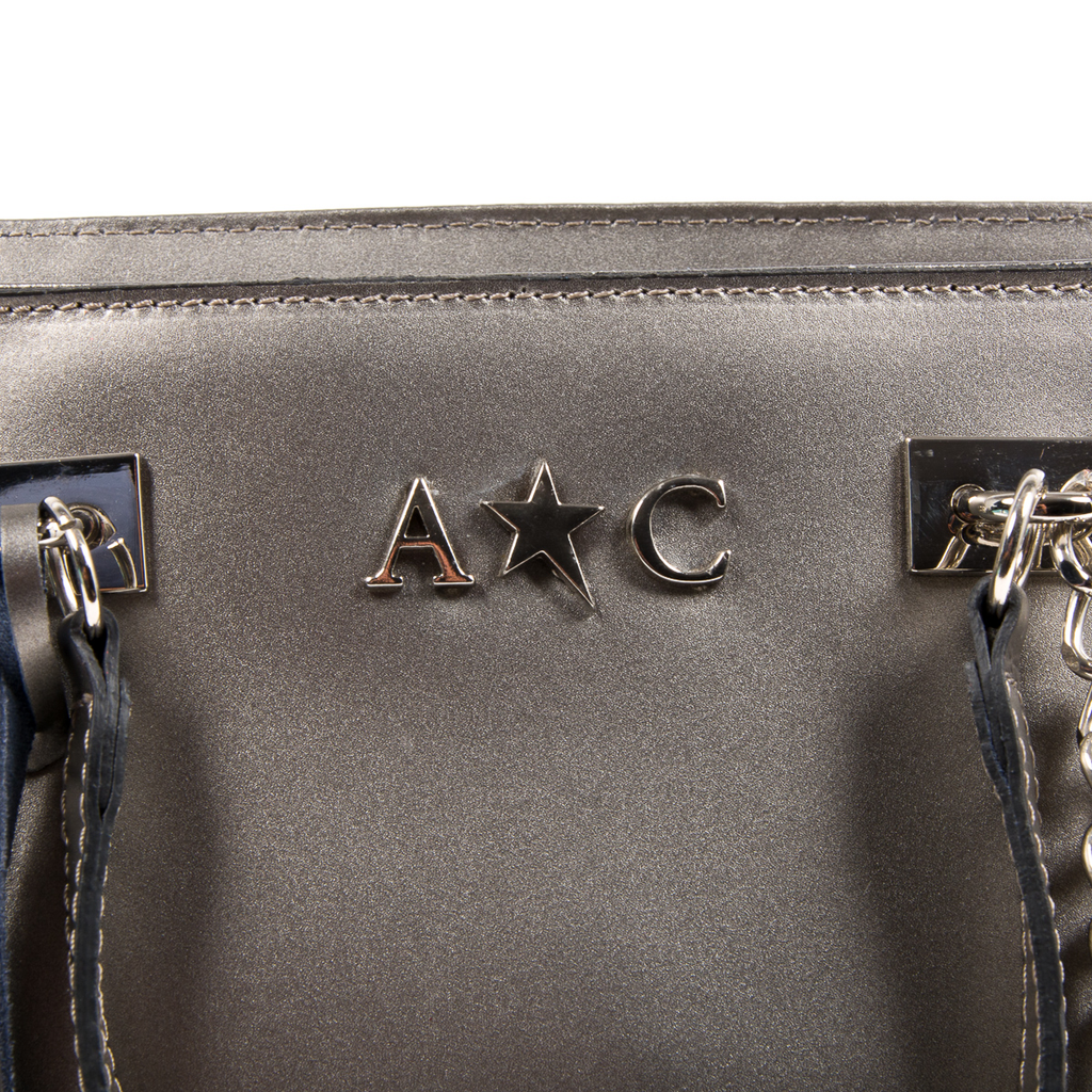 Andrew Charles Womens Handbag Silver KEY