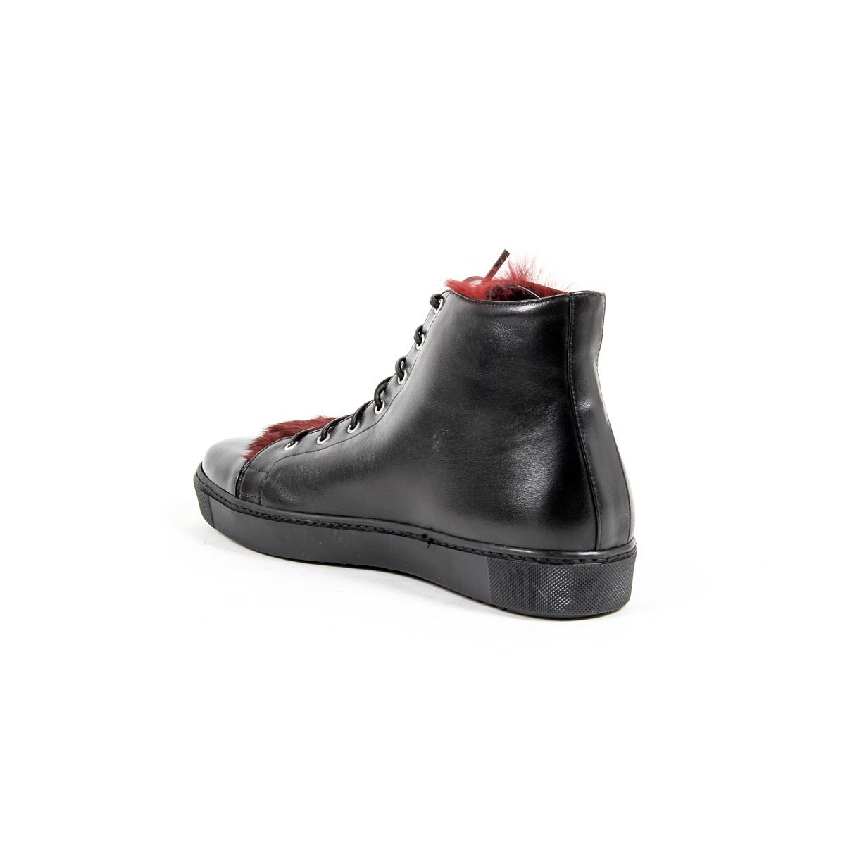 V 1969 Italia Zapatillas altas para mujer 312070 NAPPA NERO/VERNICE NERO
