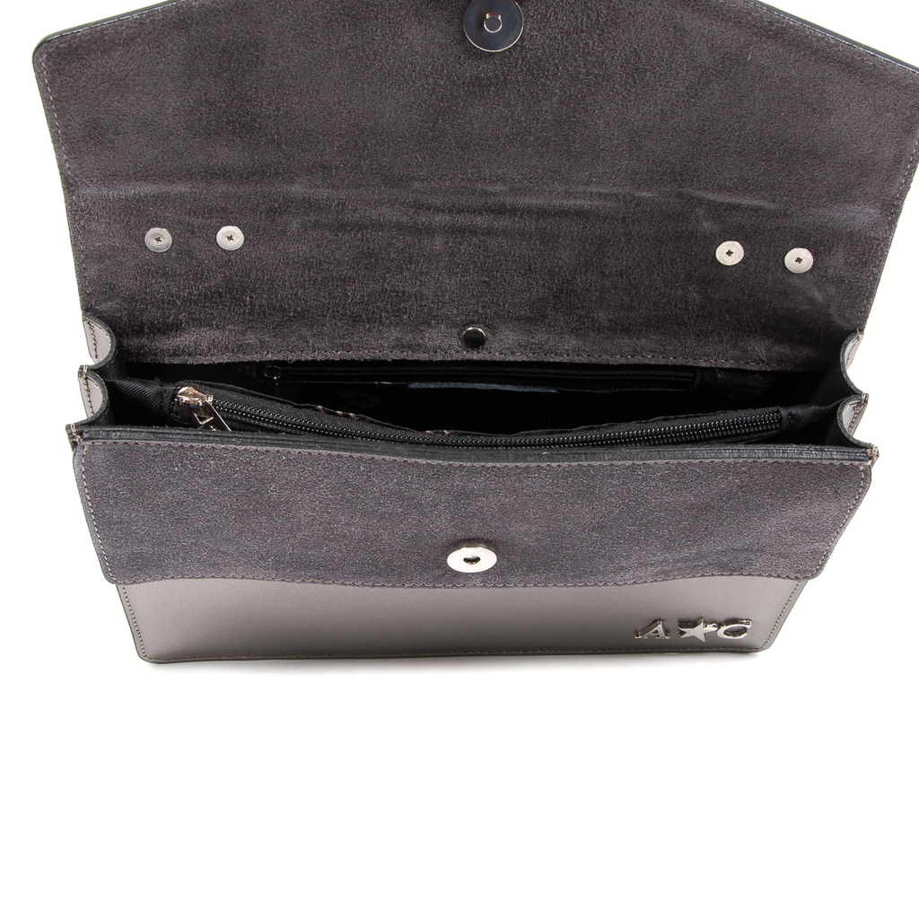 Andrew Charles Womens Handbag Silver RING