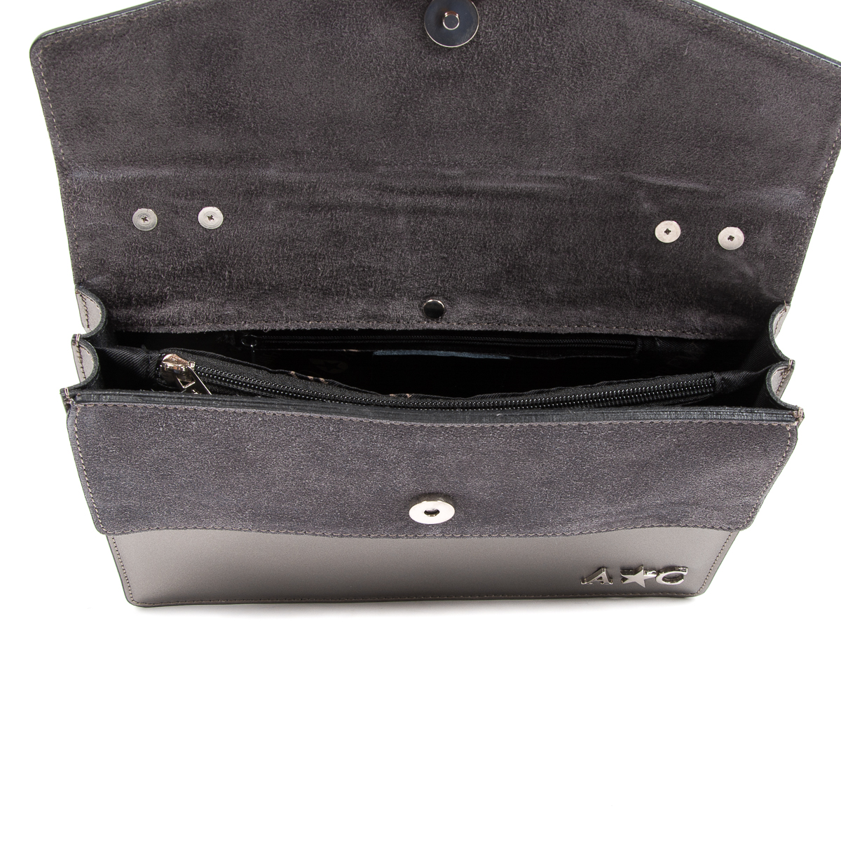 Andrew Charles Womens Handbag Silver RING