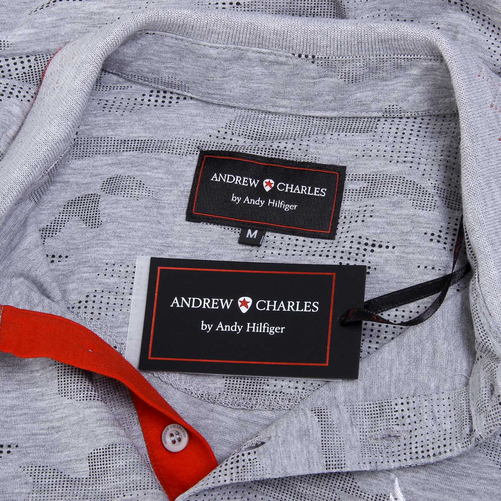 Andrew Charles Mens Polo Short Sleeves Grey JULIAN