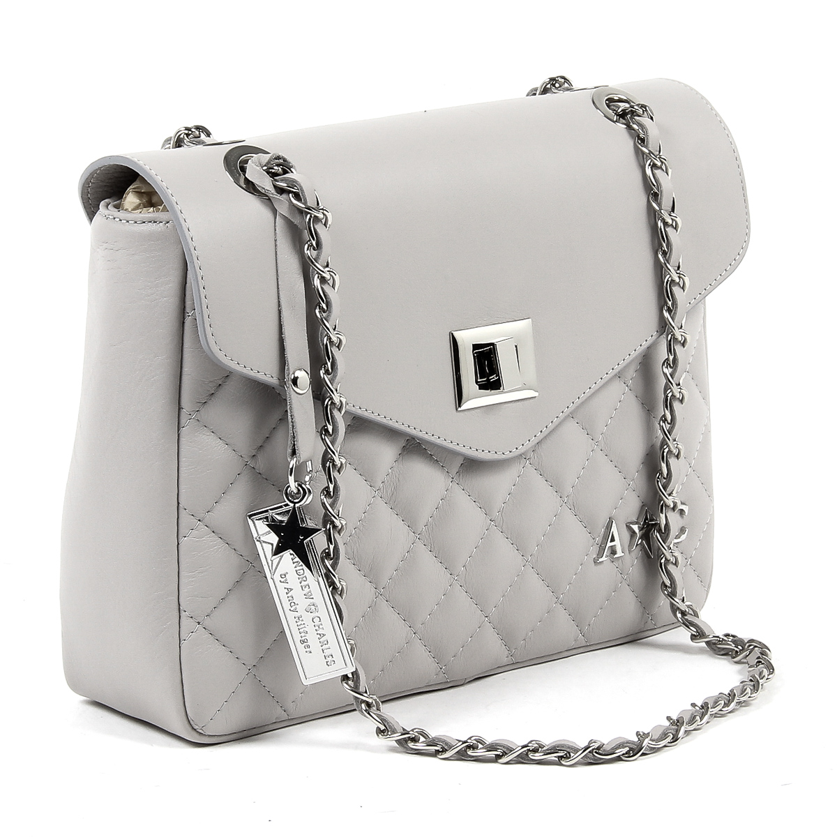 Andrew Charles Womens Handbag Grey AZALEA
