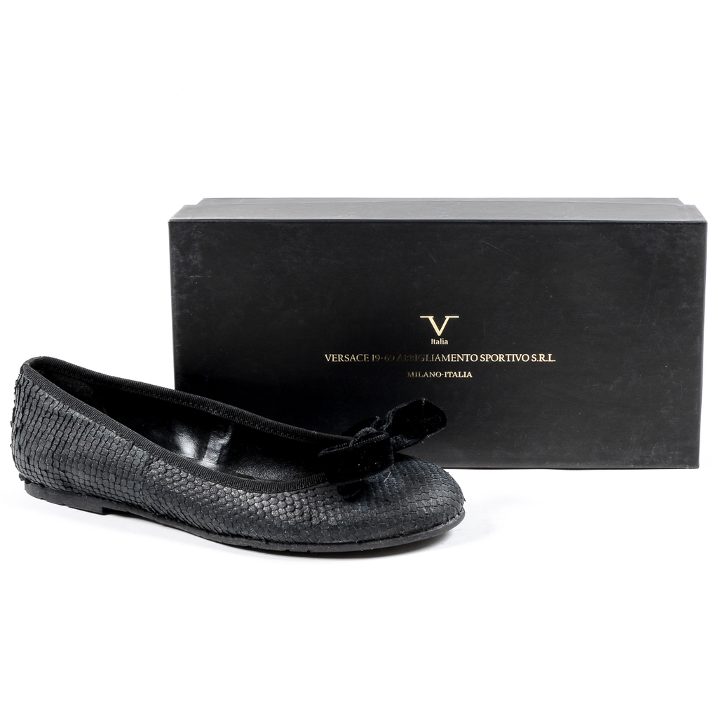 V 1969 Italia Womens Ballerina Black JETRO
