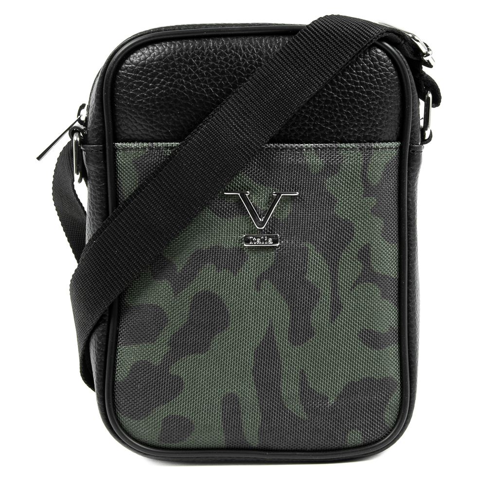 V 1969 Italia Mens Shoulder Bag Black MILITARY