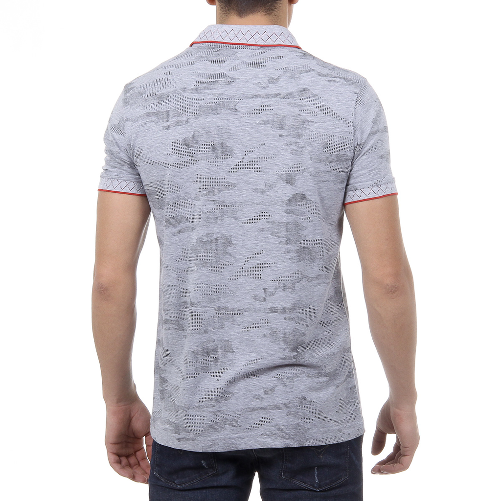 Andrew Charles Mens Polo Short Sleeves Grey JULIAN