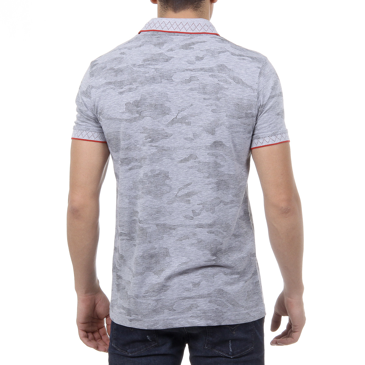 Andrew Charles Mens Polo Short Sleeves Grey JULIAN