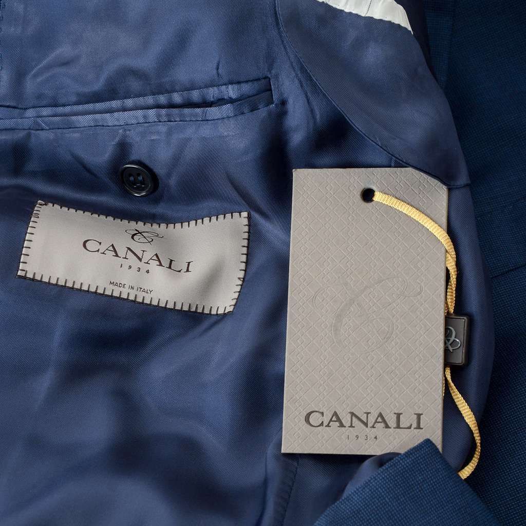 Traje Canali para hombre de manga larga azul