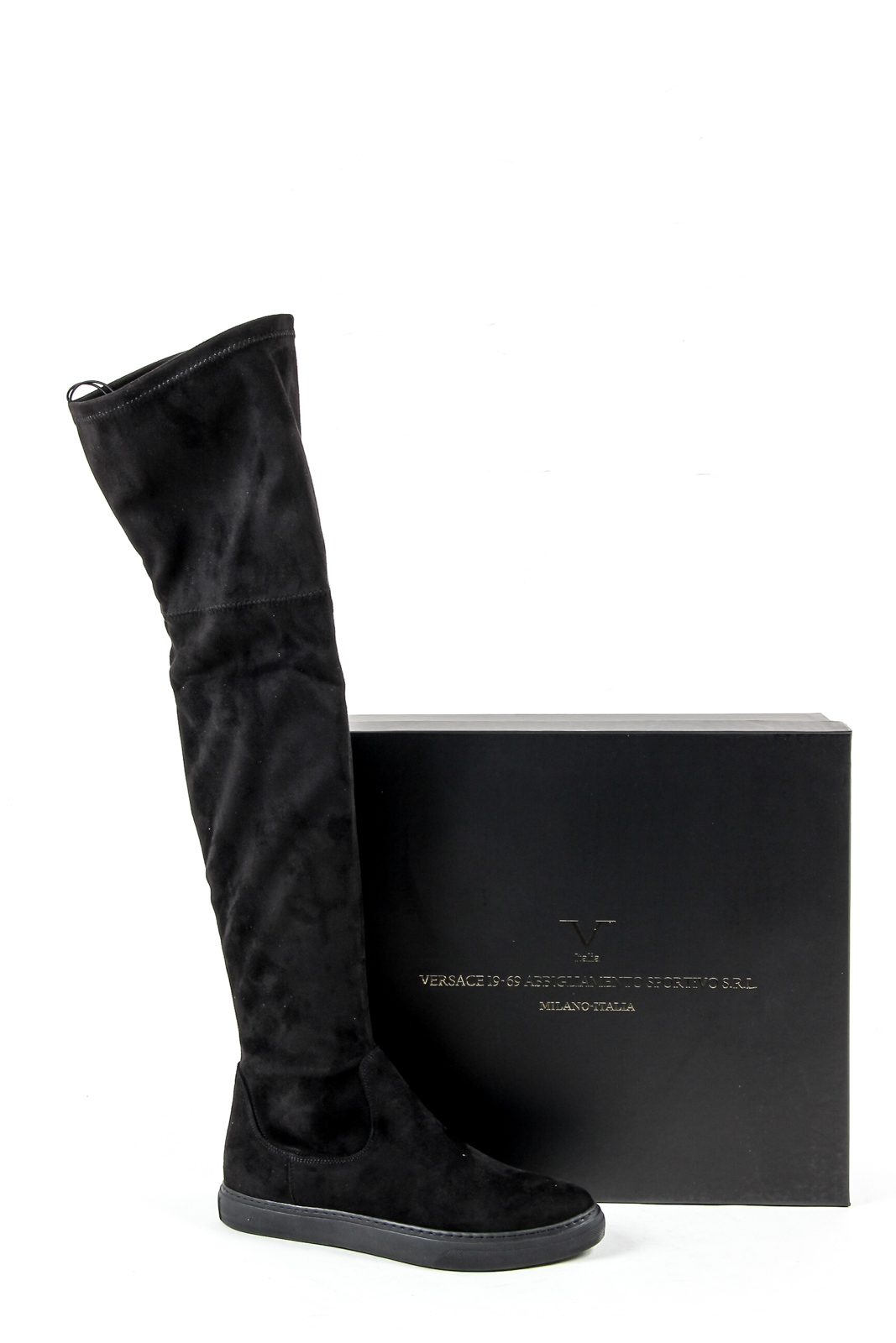 V 1969 Italia Womens High Boot Black GLASS
