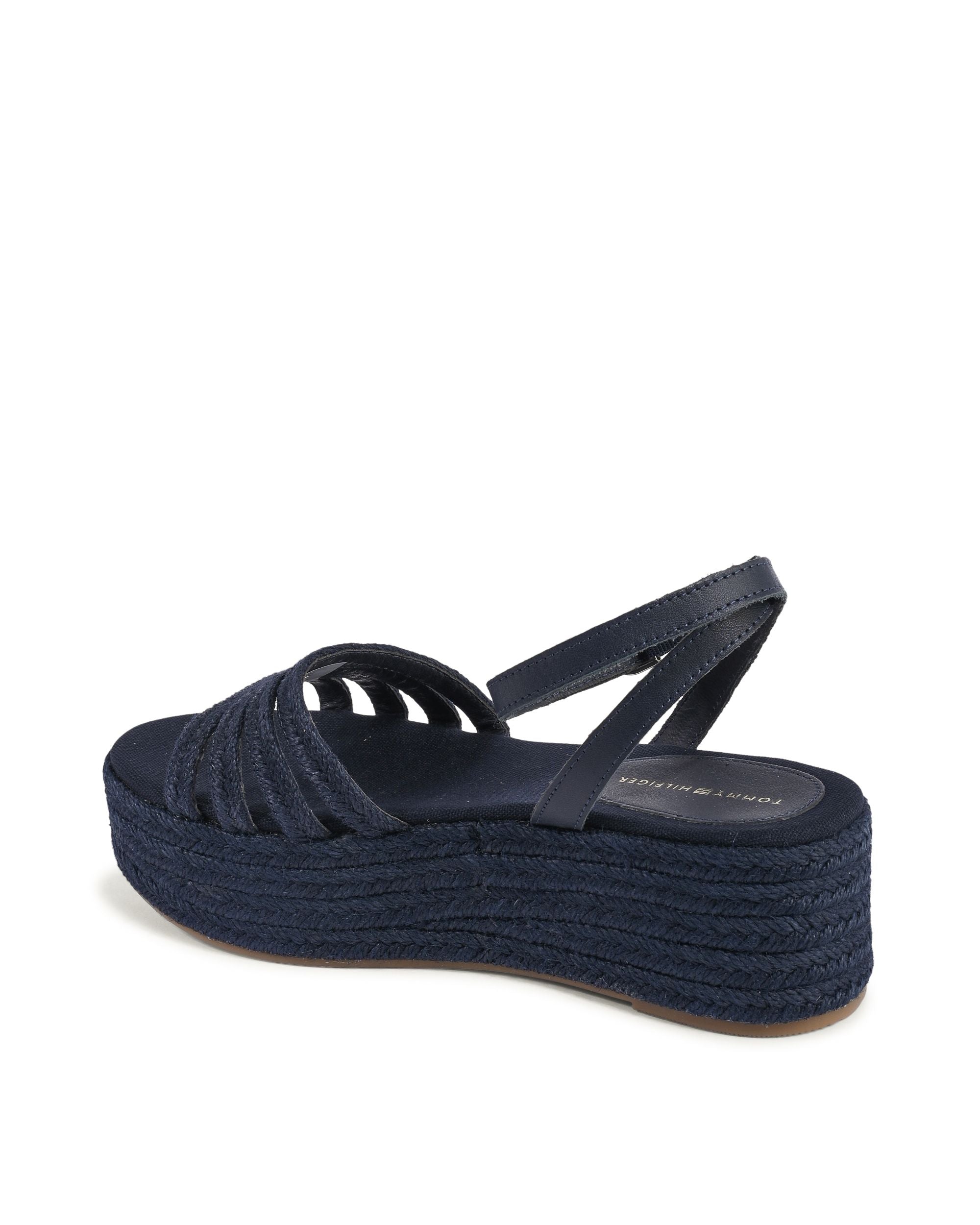 Tommy Hilfiger - Sandalias de cuña para mujer, color azul, FW0FW07218DW6