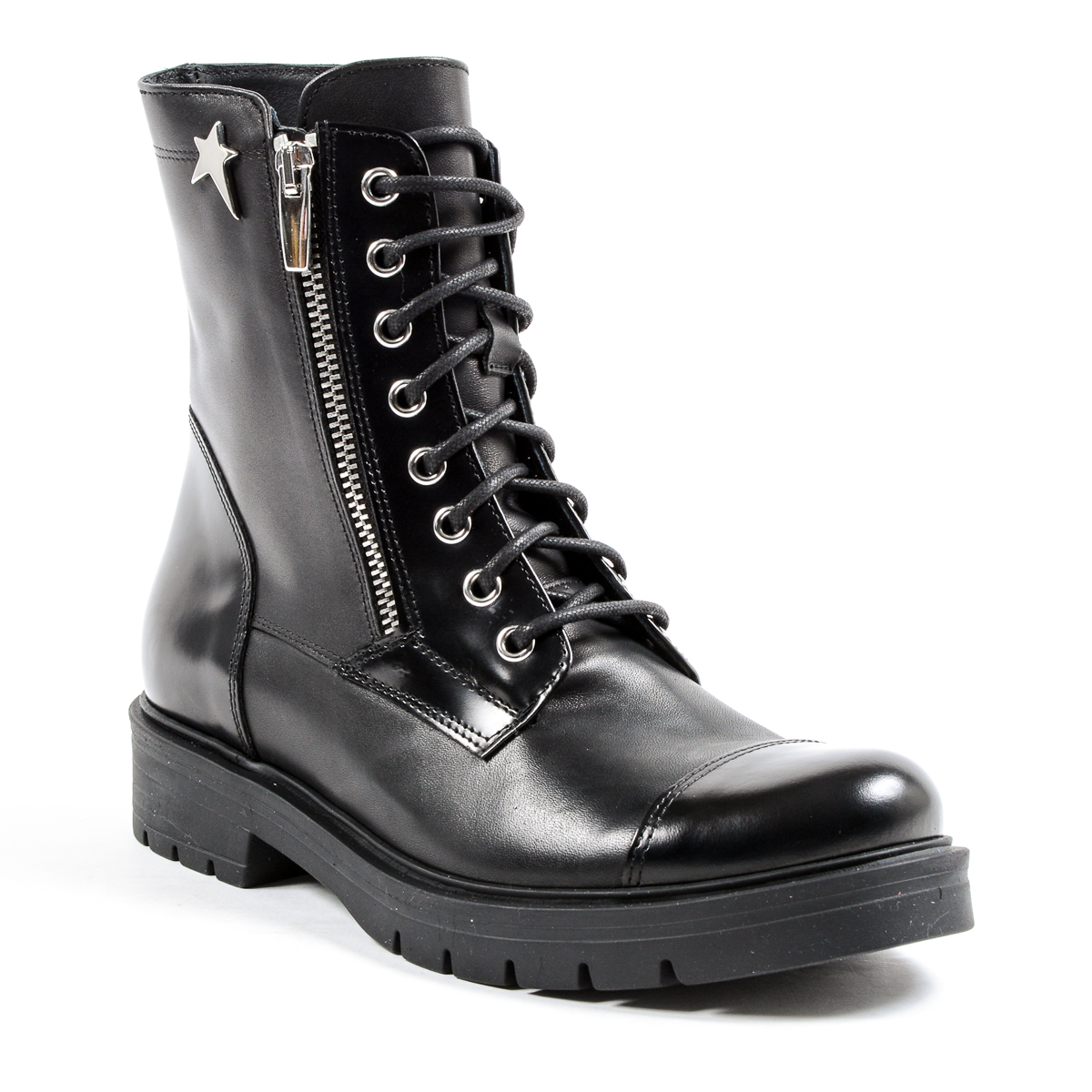 Andrew Charles - Bota corta para mujer, color negro, KARMA