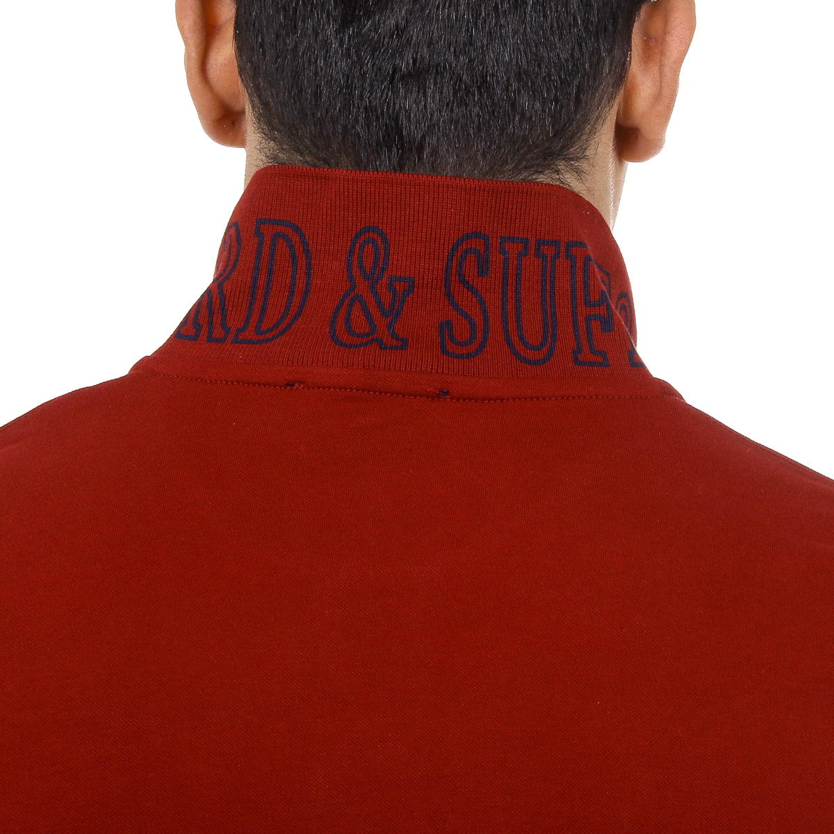 Polo Ufford & Suffolk Polo Club para hombre, manga corta, US005, burdeos