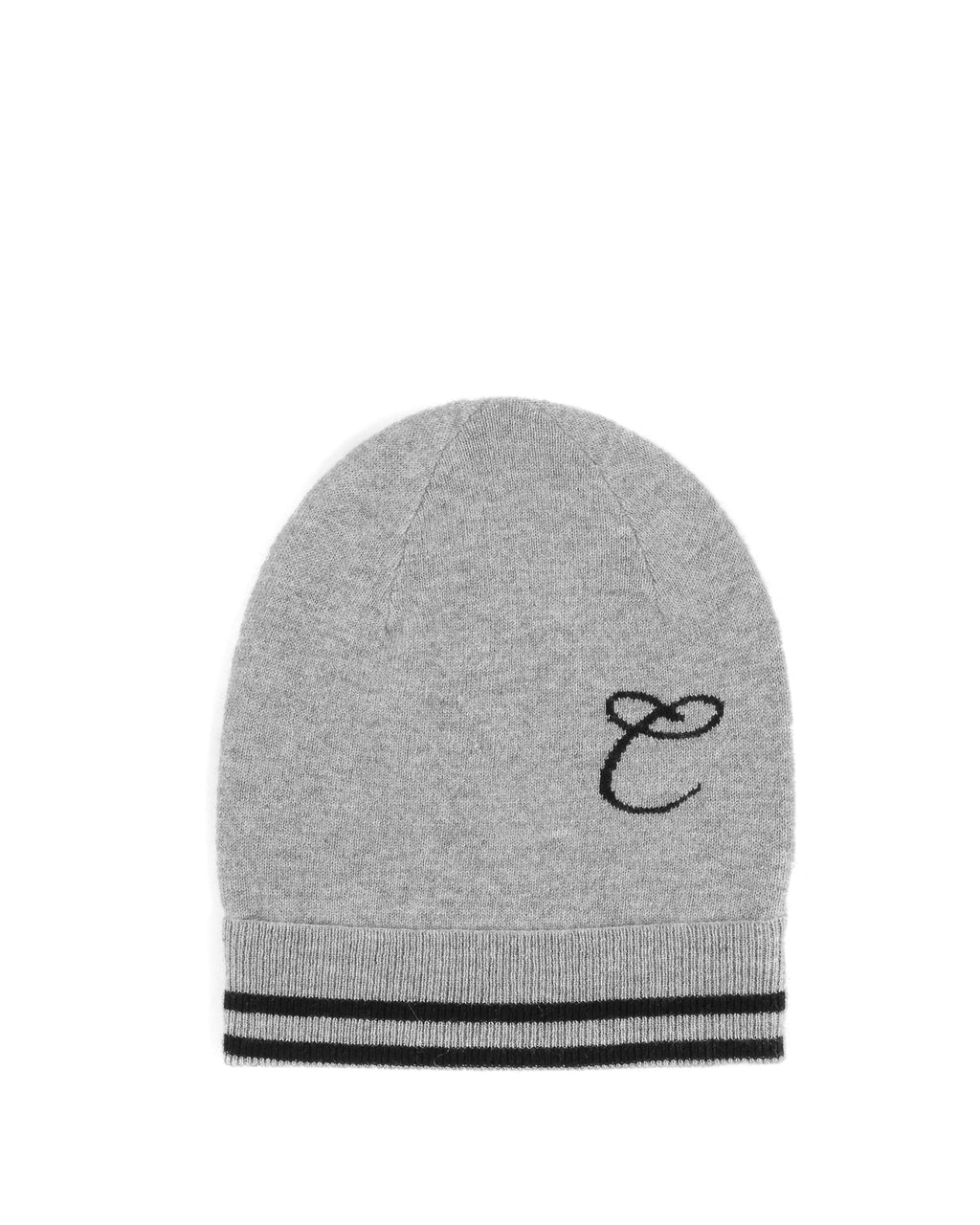 Gorro de cachemira con monograma - Gris