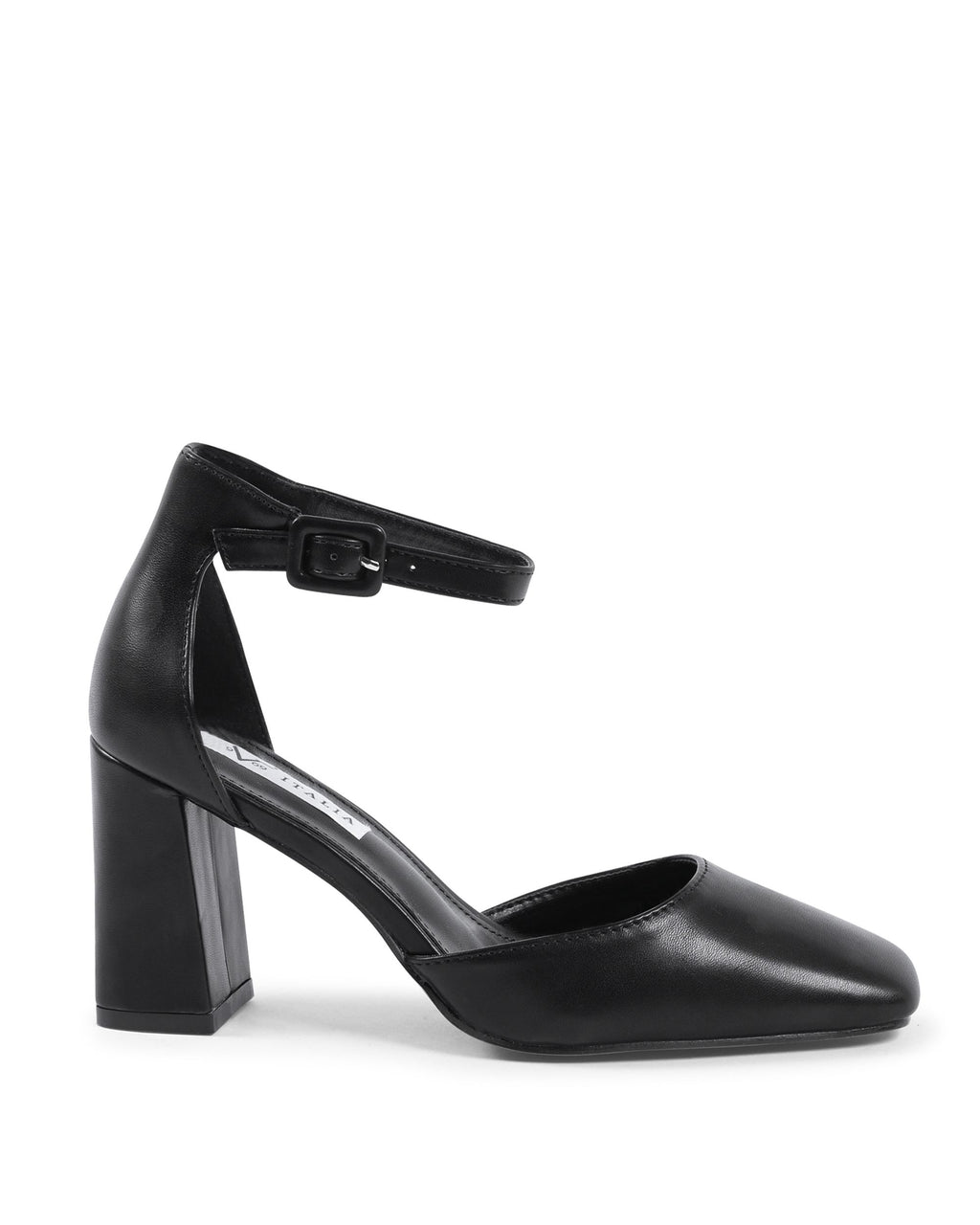 19V69 Italia - Zapatos de salón con tira al tobillo para mujer, color negro, HLL0127 NERO