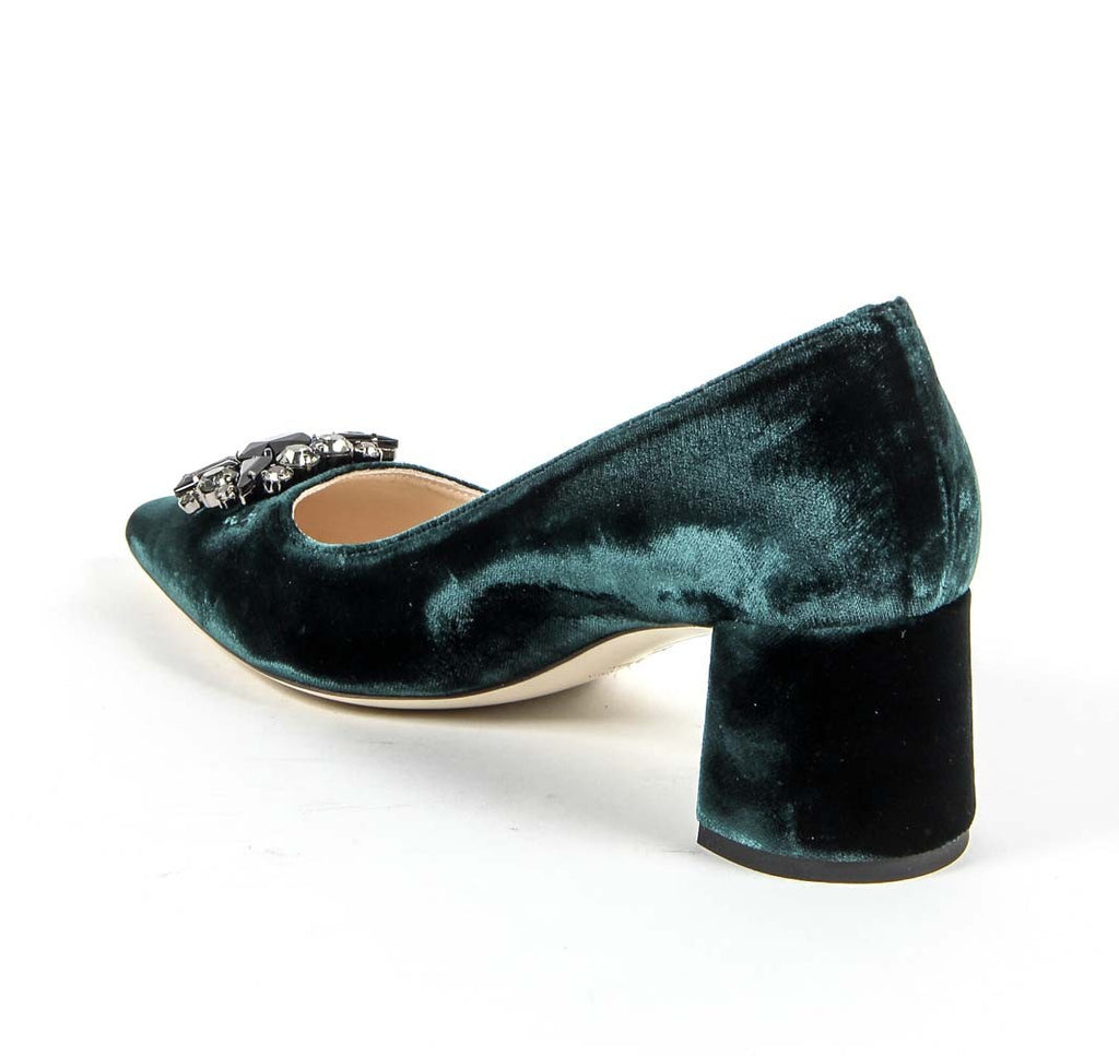 Zapatos de salón para mujer V 1969 Italia 3109244 VELLUTO VERDE