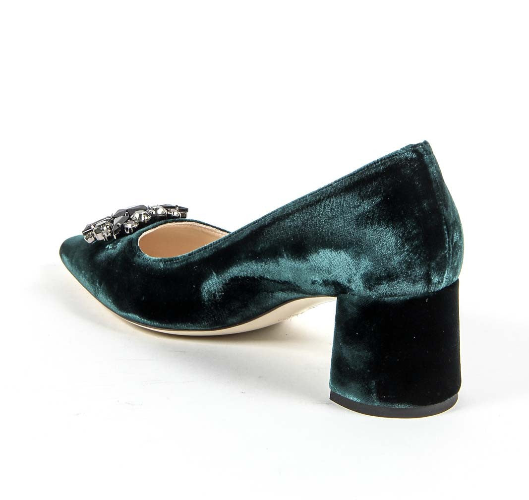 Zapatos de salón para mujer V 1969 Italia 3109244 VELLUTO VERDE