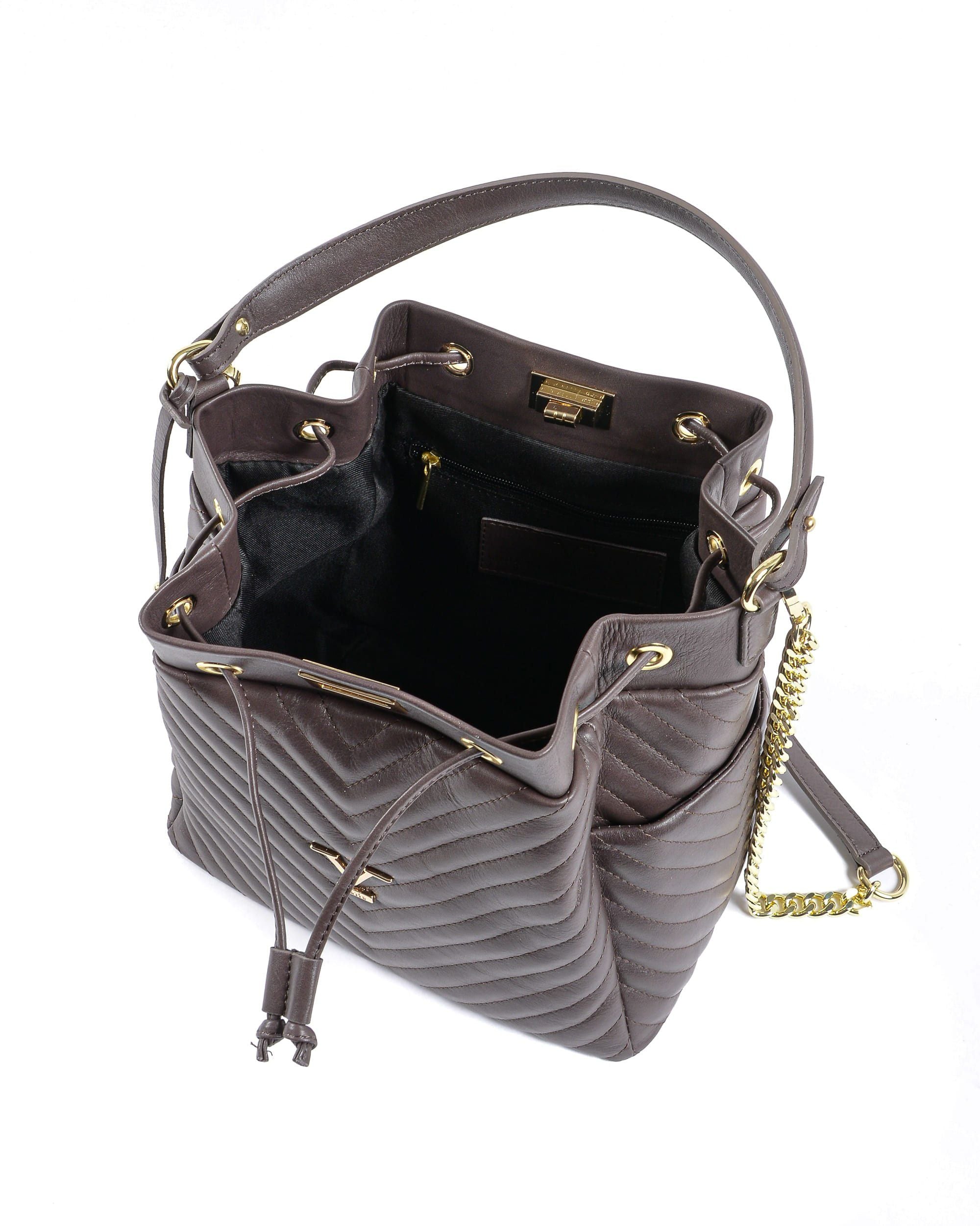 Bolso de mano para mujer V Italia marrón oscuro BH10272 52 SAUVAGE DARK BROWN