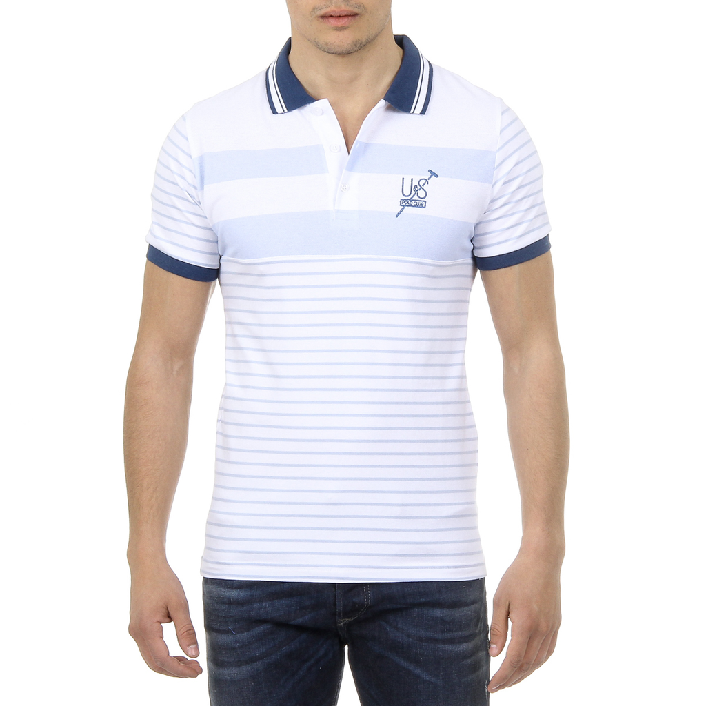 Polo Ufford & Suffolk Polo Club para hombre, manga corta, US006, azul