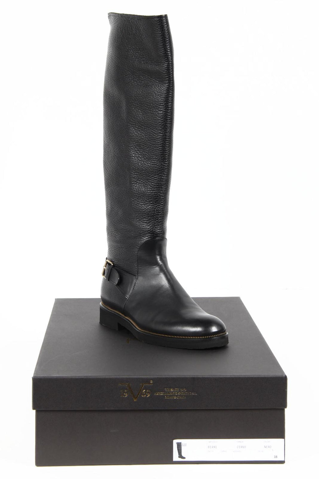 V 1969 Italia Botas de mujer B1491 CERVO NERO