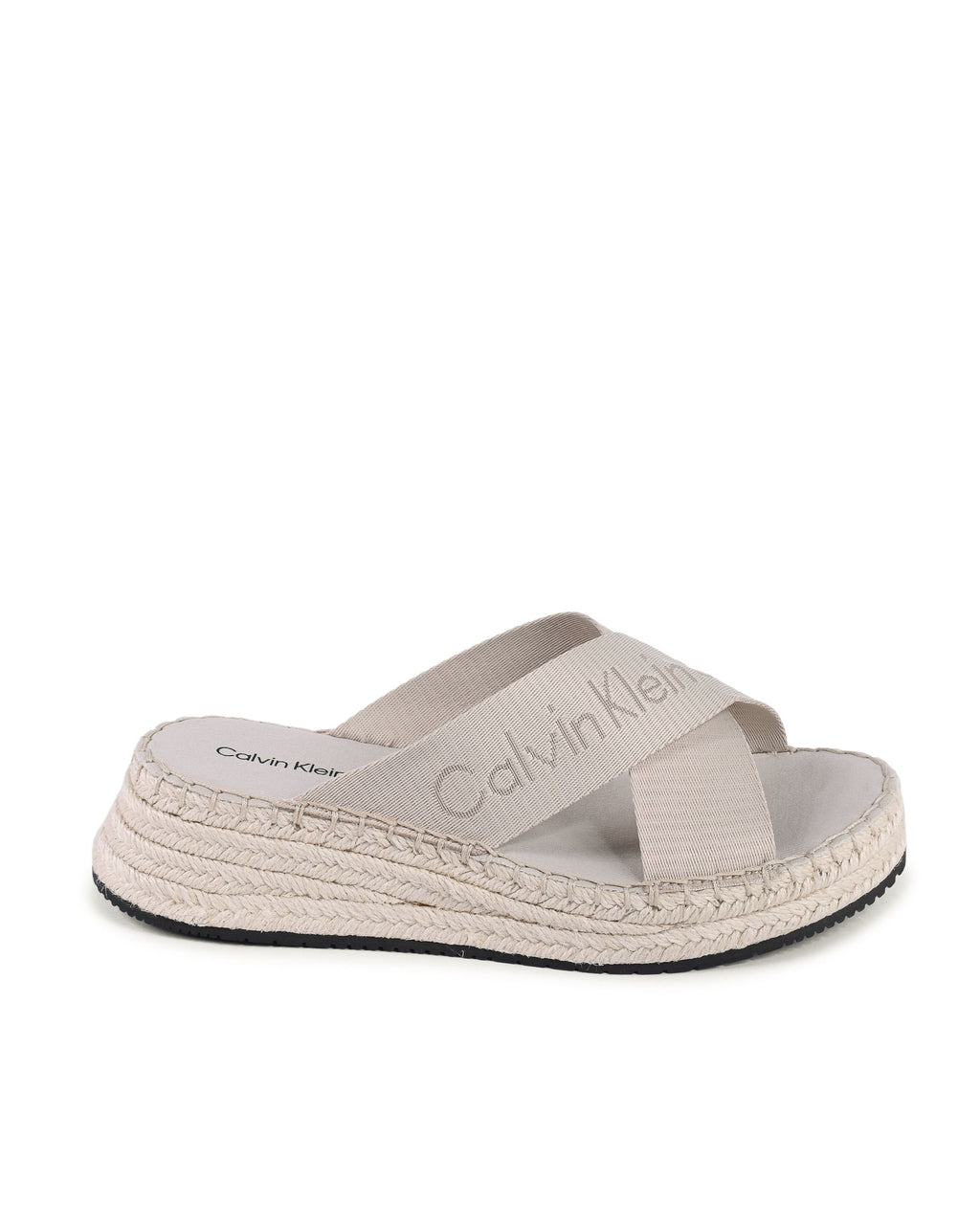 Calvin Klein - Sandalias de cuña para mujer, color beige, YW0YW01364ACF