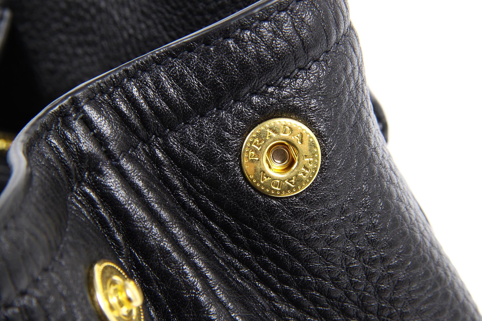 Bolso tote hobo Prada BN2534 Nero Vitello Daino