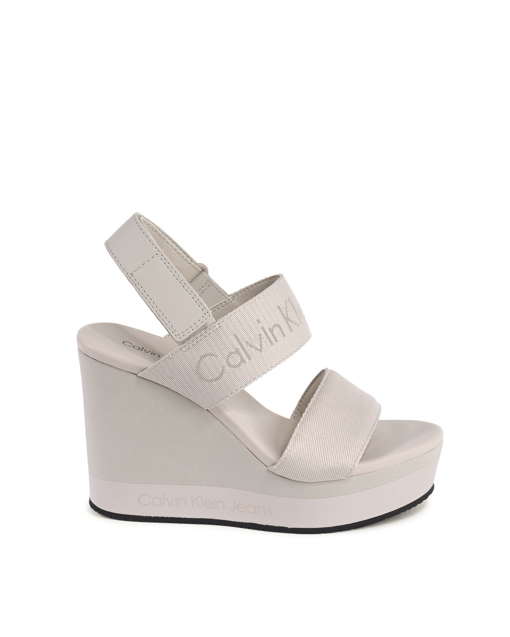 Calvin Klein - Sandalias de cuña para mujer, color beige, YW0YW013600F4