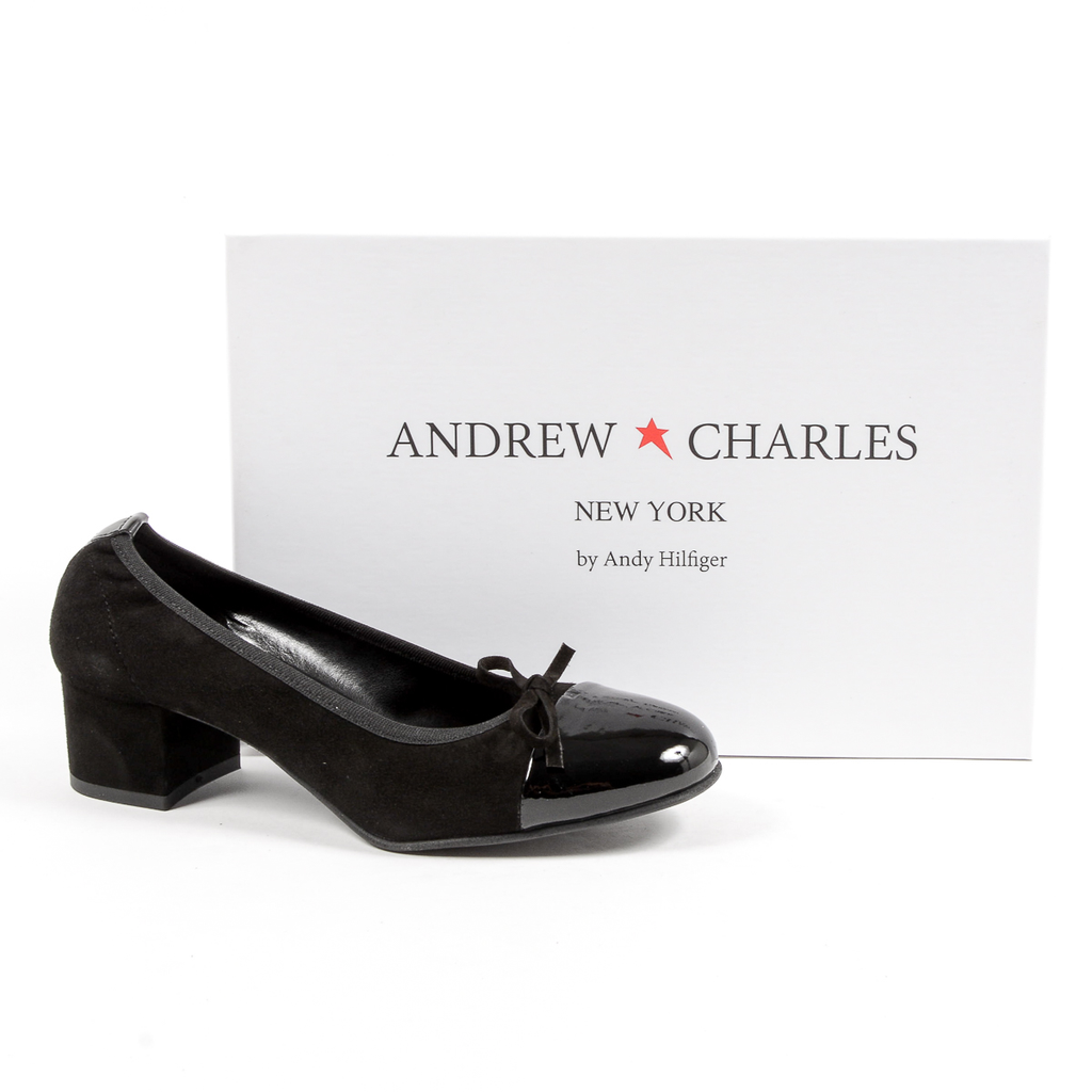 Andrew Charles Womens Ballerina Black FLORENCE